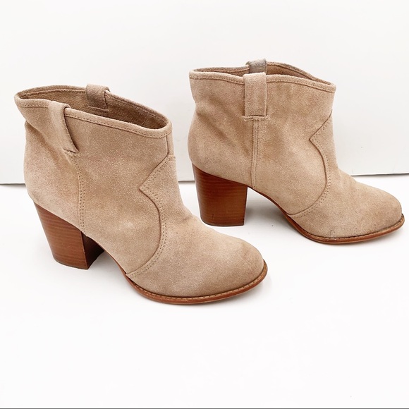 {Splendid} Rugged Suede Cowboy Ankle Booties - Picture 15 of 16